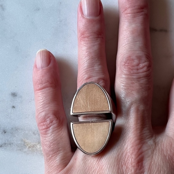 HERMES Chaine d’Ancre Initiale Ring Silver 18K Rose Gold XLarge Sz 51 (US 5.5) - Picture 2 of 8